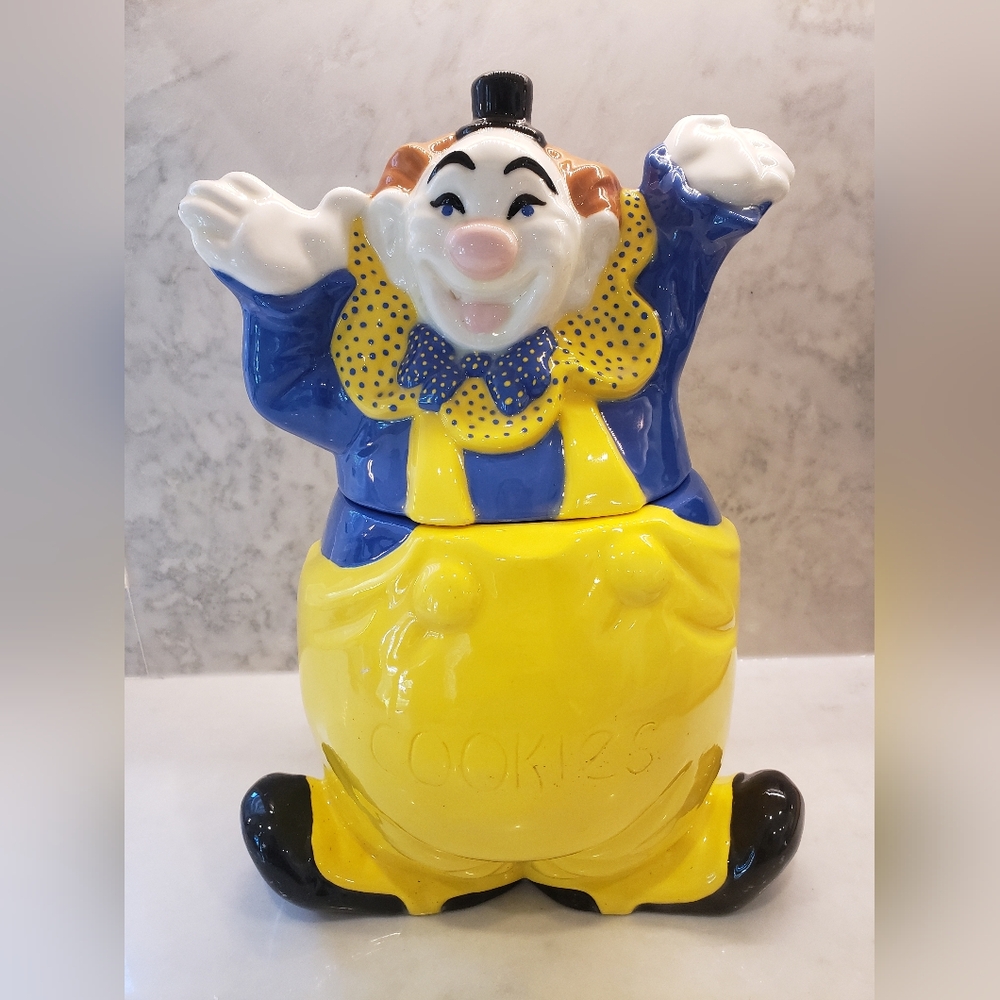 1978 Handmade Ceramic Clown Cookie Jar